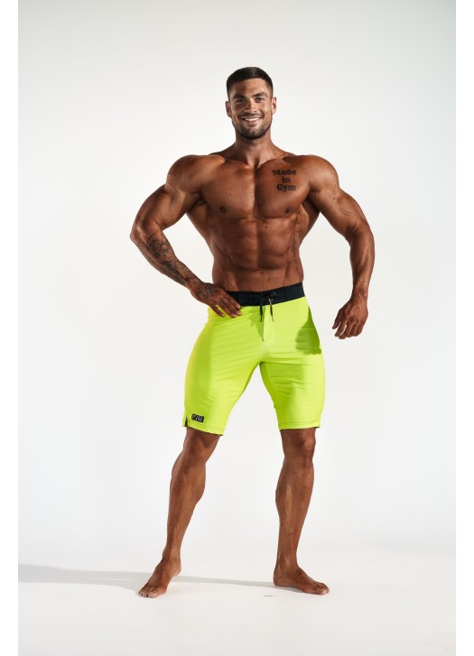 Men's Physique Shorts - Lime 